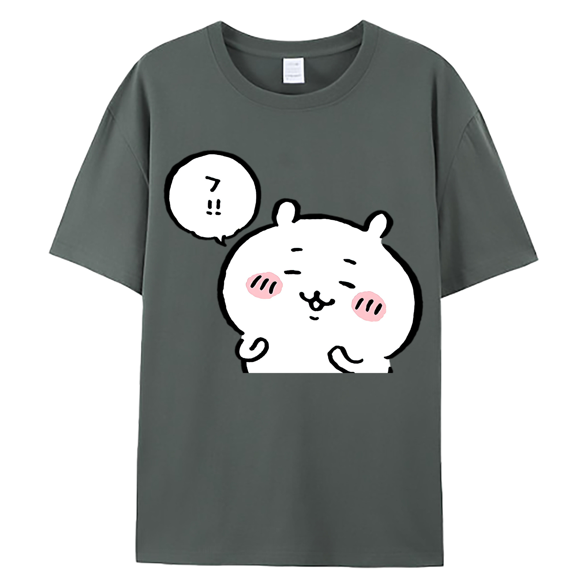 （画像用） ちいかわ ちいかわ Chii-kawa chiikawa 綿100％ メンズ半袖Tシャツ｜肌触りやわらか＆通気性